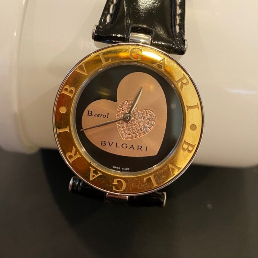 Bulgari Gold and Black Bracelet Watch